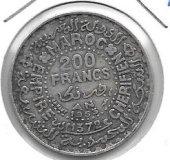 Monedas - Africa - Marruecos - 53 - 1953 - 200 francos - plata