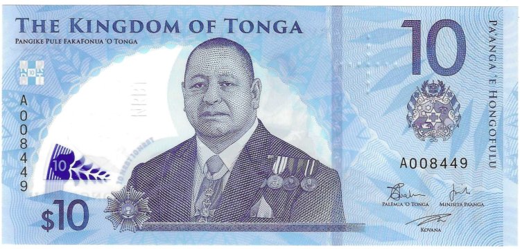 Billetes - Oceania - Tonga - w52 - SC - 2023 - 10 pa'anga - Num.ref: A008449 - Click en la imagen para cerrar