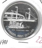 Monedas - America - Canada - 179 - 1991 - dolar - plata