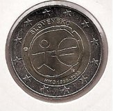 2€ - Eslovaquia - sc - 2009 - Décimo aniversario del euro