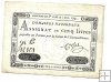 Billetes - Europa - Francia - A50 - mbc+ - 1791 - 5 libras - Num.ref: 94