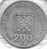 Monedas - Europa - Polonia - 72 - Año 1974 - 200 Zlotych