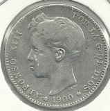 Monedas - España - Alfonso XIII ( 17-V-1886/14-IV) - 73 - - Año 1900*00 - Peseta