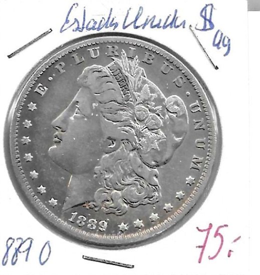 Monedas - America - Estados Unidos - 110 - 1889O - dollar - plata - Click en la imagen para cerrar