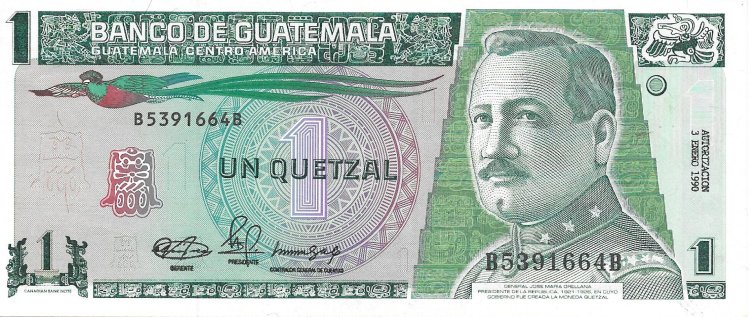 Billetes - America - Guatemala - 73a - S/C - Año 1990 - Quetzal - num ref: B5391664B - Click en la imagen para cerrar