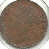 Monedas - Europa - Gran Bretaña (Est. estrecho) - 008 - Año 1873 - 1/2 ct