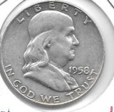 Monedas - America - Estados Unidos - 199 - 1958 - 1/2 dollar - plata