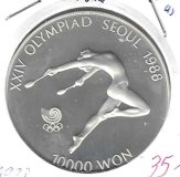 Monedas - Asia - Corea del Sur - 74 - 1988 - 10000 won - plata