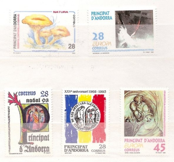 Andorra - Correo Español - Años completos - 1993 - ** - Click en la imagen para cerrar