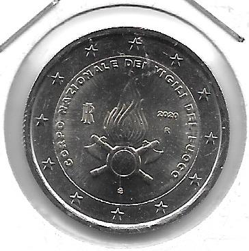 Monedas - Euros - 2€ - Italia - SC - 2020 - Bomberos - Click en la imagen para cerrar