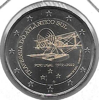 Monedas - Euros - 2€ - Portugal - SC - 2022 - Travesia del Atlantico - Click en la imagen para cerrar