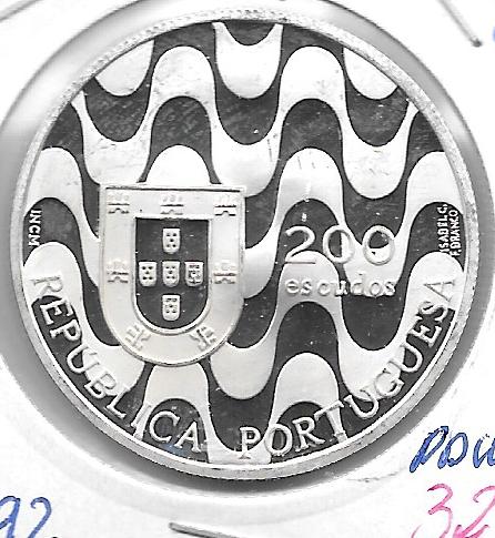 Monedas - Europa - Portugal - 663a - 1992 - 200 escudos - plata - proof - Click en la imagen para cerrar