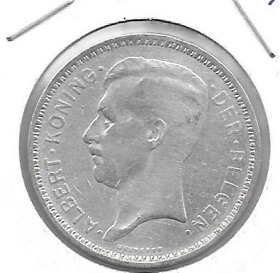 Monedas - Europa - Belgica - 104.1 - 1934 - 20 francs - plata - Click en la imagen para cerrar