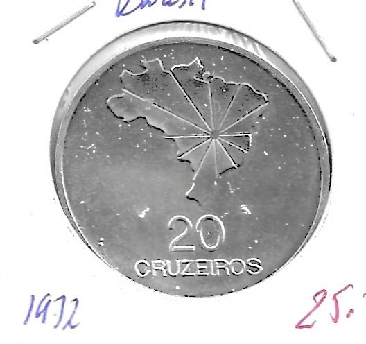 Monedas - America - Brasil - 583 - 1972 - 20 cruzeiros - Click en la imagen para cerrar