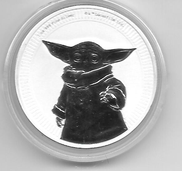 Monedas - Onzas de plata - - 2021 - Niue - Baby Yoda - Click en la imagen para cerrar