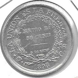 Monedas - America - Bolivia - 161.5 - 1898 - 50 cent - plata - Click en la imagen para cerrar