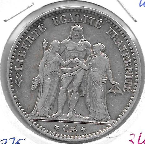 Monedas - Europa - Francia - 820.1 - 1875A - 5 francos - plata - Click en la imagen para cerrar