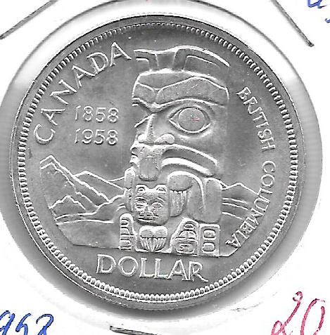 Monedas - America - Canada - 55 - 1958 - dollar - plata - Click en la imagen para cerrar