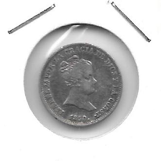 Monedas - EspaÃ±a - Isabel II (1833 - 1868) - 249 - 1850 - Real - Sevilla - plata - Click en la imagen para cerrar