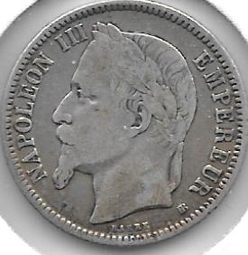 Monedas - Europa - Francia - 806.2 - 1867 - Francos - Plata - Click en la imagen para cerrar