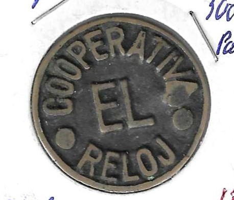 Monedas - Fichas Cooperativas y vales - - Cooperativa El Reloj - 50 ct - Pan - Barcelona - Click en la imagen para cerrar