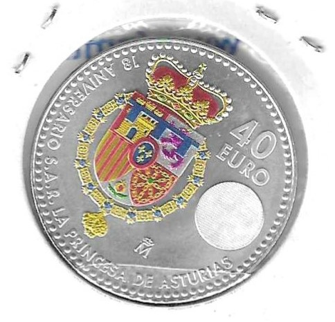 Monedas - Euros - 40€- EspaÃ±a - - 2023 - 18 Aniversario Princesa Asturias - Click en la imagen para cerrar