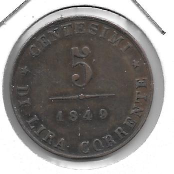 Monedas - Europa - Italia (Estados Italianos) - 808 - 1849 - 5 ctm - Venecia - Click en la imagen para cerrar