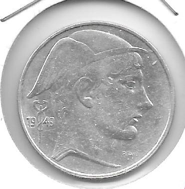 Monedas - Europa - Belgica - 141.1 - 1949 - 20 francos - plata - Click en la imagen para cerrar