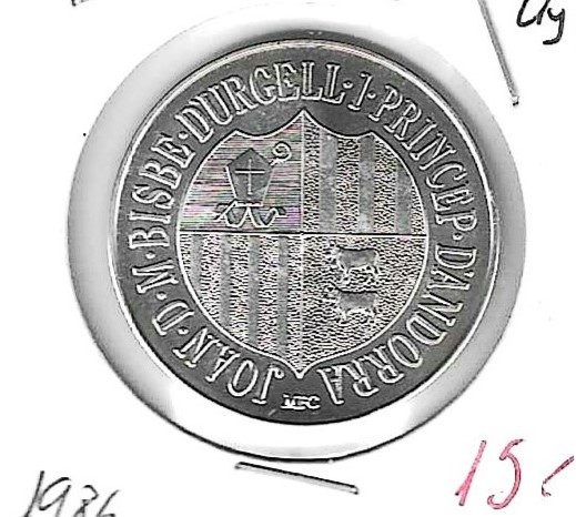 Monedas - Europa - Andorra - 34 - 1986 - 10 diner - plata - Click en la imagen para cerrar