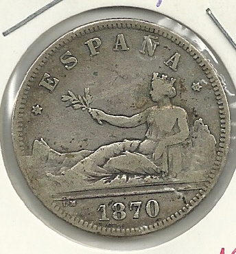 Monedas - España - Gobierno Provisional ( 29-IX-186 - 088 - Año 1870*73 - 2 pesetas - Click en la imagen para cerrar