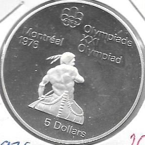 Monedas - America - Canadá - 92 - Año 1976 - 5 dolares - plata - Click en la imagen para cerrar