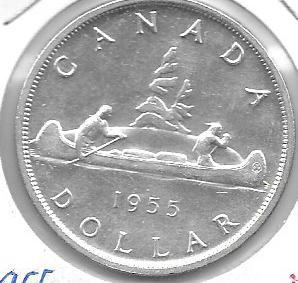 Monedas - America - Canadá - 54 - Año 1955 - dolar - plata - Click en la imagen para cerrar