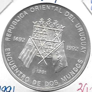 Monedas - America - Uruguay - 100 - 1991 - 50.000 pesos - plata - Click en la imagen para cerrar