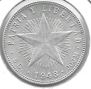 Monedas - America - Cuba - 13.2 - 1948 - 20 Ctv - Plata - Click en la imagen para cerrar