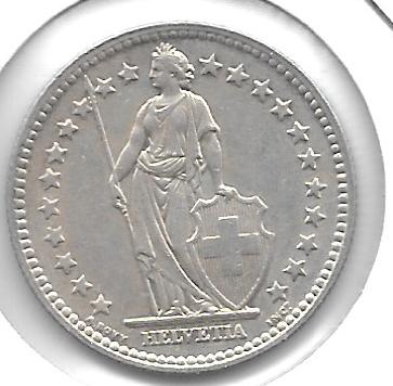 Monedas - Europa - Suiza - 21 - 1944 - 2 francos - plata - Click en la imagen para cerrar