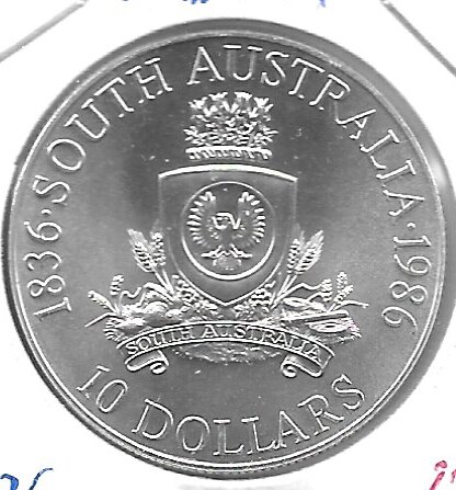 Monedas - Oceania - Australia - 86 - 1986 - 10 dolares - plata - Click en la imagen para cerrar