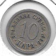 Monedas - Europa - Serbia - 10 napa - 1883 - Click en la imagen para cerrar