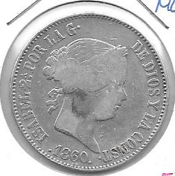 Monedas - EspaÃ±a - Isabel II (1833 - 1868) - 467 - 1860 - 10 reales - Madrid - plata - Click en la imagen para cerrar