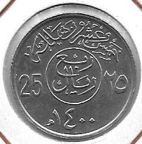 Monedas - Asia - Arabia Saudi - 55 - 1400 - 25 halola - Click en la imagen para cerrar