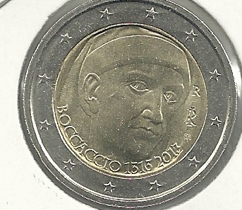 Monedas - Euros - 2€ - Italia - SC - Año 2013 - Bocaccio - Click en la imagen para cerrar