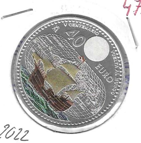 Monedas - Euros - 40€ - España - - 2022 - V Centenario vuelta al mundo - Click en la imagen para cerrar