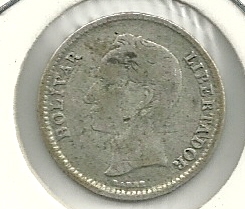 Monedas - America - Venezuela - 035 - Año 1954 - 25 ctm - Click en la imagen para cerrar