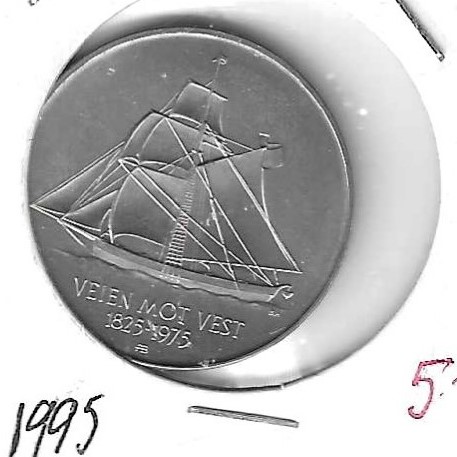 Monedas - Europa - Noruega - - 1995 - 5 coronas - Click en la imagen para cerrar