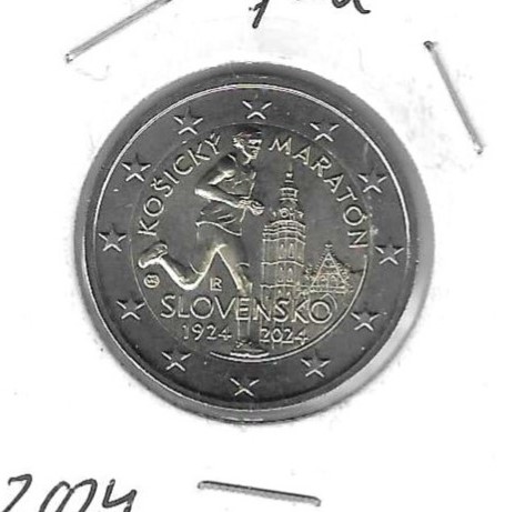 Monedas - Euros - 2€ - Eslovaquia - SC - 2024 - Maraton de Kosicky - Click en la imagen para cerrar