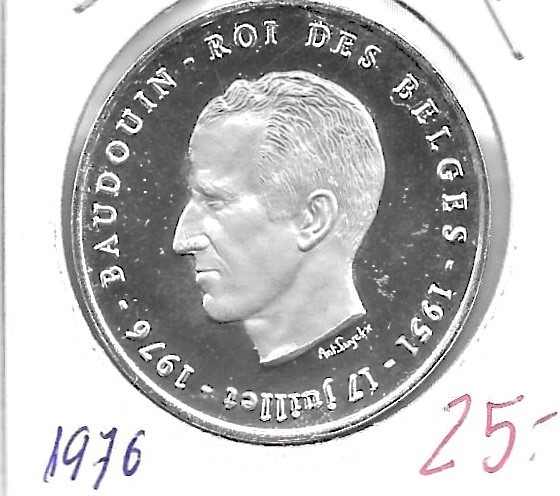 Monedas - Europa - Belgica - 157.1 - 1976 - 250 francos - plata - Click en la imagen para cerrar