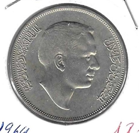 Monedas - Asia - Jordania - 20 - 1964 - 1/4 dinar - Click en la imagen para cerrar