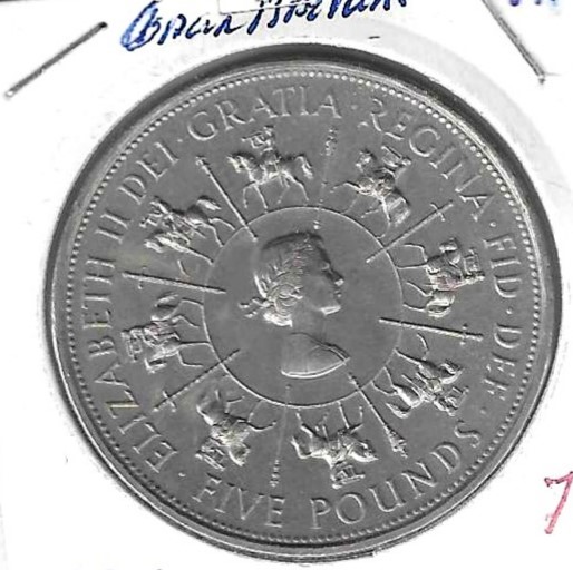 Monedas - Europa - Gran BretaÃ±a - 965 - 1993 - 5 pounds - Click en la imagen para cerrar