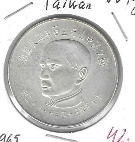 Monedas - Asia - Taiwan - 539 - 1965 - 50 yuan - plata - Click en la imagen para cerrar