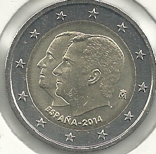 Monedas - Euros - 2€ - España - sc - 2014 - Felipe VI - Click en la imagen para cerrar