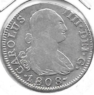 Monedas - EspaÃ±a - Carlos IV (1788 - 1808) - 856 - 1808AI - 2 Reales - Madrid - Plata - Click en la imagen para cerrar